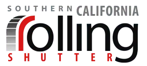 Logo for Rolling Shutter with the word 'rolling' in a stylized font and 'SHUTTER' in bold, all caps below it. The logo incorporates red and black colors.